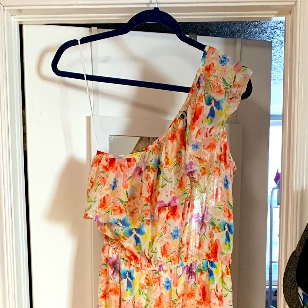 One sleeve floral dress, NWT